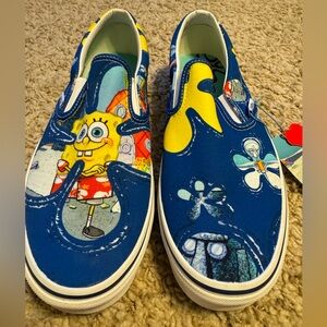 NIB SpongeBob Vans Slip ons